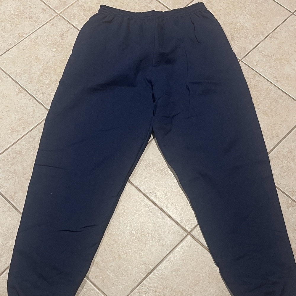 Men's Navy Elastic-Waist Casual sweatpants